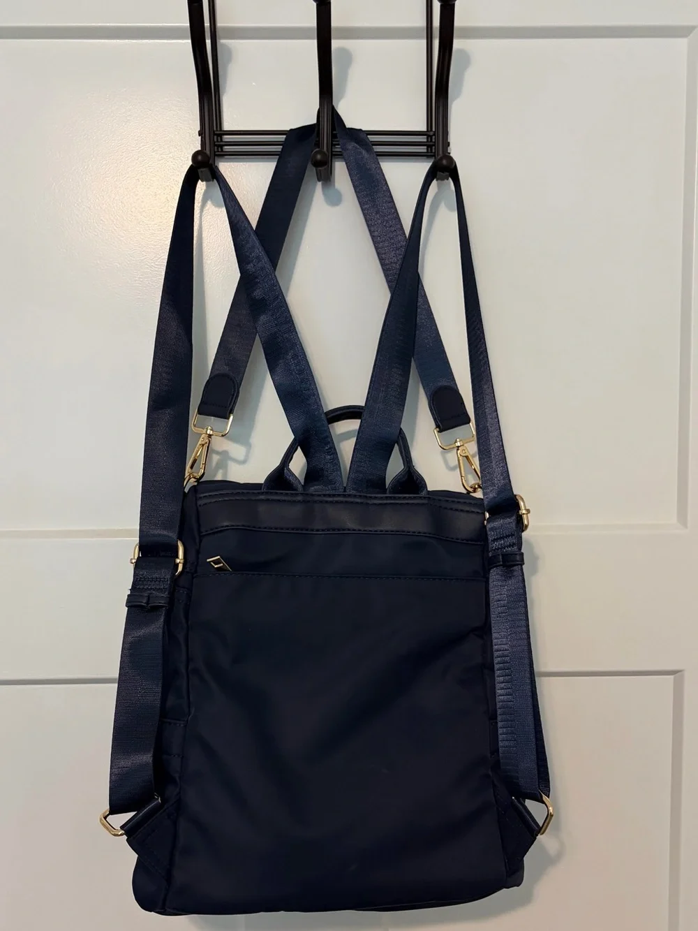 Miztique Blue Water-Repelling Nylon Convertible Stunning Backpack Purse
